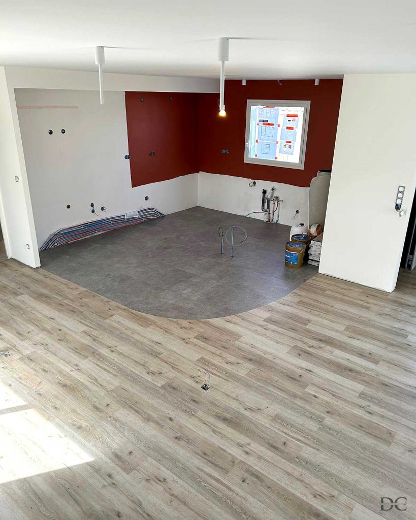 résultat pose sol LVT maison particulière Peyriac-sur-Mer Aude